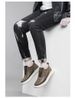 Men's Invisible Heightening Board Shoes Cow Two-layer Leather Casual Inner Heightening White Shoes Sports Shoes_vogvips.com