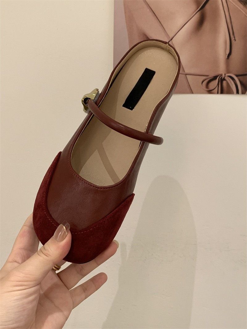 Closed-Toe Mules 2025 Summer Silver Thick-Soled French Style Outdoor Soft-Soled Height-Increasing Women's Shoes With_vogvips.com