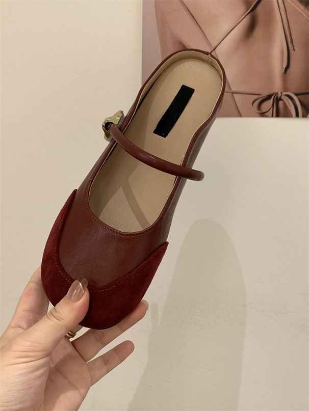 Closed-Toe Mules 2025 Summer Silver Thick-Soled French Style Outdoor Soft-Soled Height-Increasing Women's Shoes With_vogvips.com