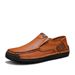 9916 Men's Outdoor Casual Shoes Slip-On Flat Handmade Leather Shoes Spring Low-Top Large Size Loafers With Cowhide Upper_vogvips.com