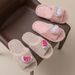 Fruit Color-Block Cotton For Women Winter Home Warmth Girls' Plush Slippers_vogvips.com