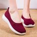 2025 New Old Beijing Cloth Foreign Trade Flat Fly Knit Women, Spring Autumn Slip-On Shoes For Middle-Aged And Elderly_vogvips.com