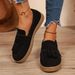 Women's Thick Soled Tassel Loafers Plus Size Retro Spring Style Comfortable Low Top Shoes_vogvips.com
