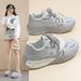 Summer Women's Breathable Shoes, Women's Ins-Style Korean Version Versatile Thick-Soled Sports Shoes, Casual Dad Trendy_vogvips.com
