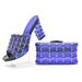 Party with high heel broken diamond round head wearing sandals with diamond plaid pattern clutch bag party shoe bag_vogvips.com