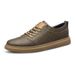 Casual Round Head Lace-up Board Shoes Men's Low-top Breathable Sports Hand-scratched Little White Men's Shoes_vogvips.com