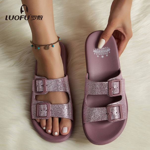 New Luofu Fashionable Women's Outdoor Double-Buckle Sandals, Thick-Soled Eva Material, Comfortable And Eco-Friendly_vogvips.com