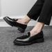 Suitable For All Seasons Tassel Men's British Style Slip-On Loafers Korean Business Casual Leather Shoes Men_vogvips.com