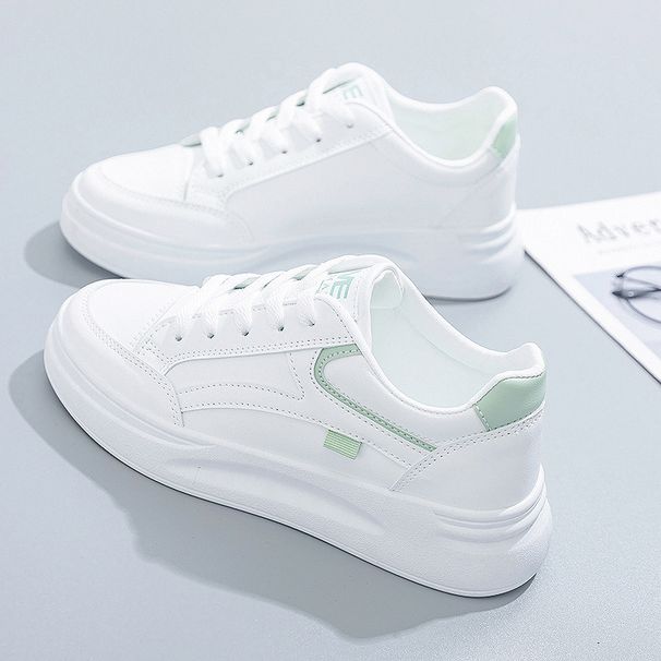 White Sneakers For Women 2025 New Spring/Summer Thick Sole Ins Style Versatile Niche Student Sports Casual Shoes_vogvips.com