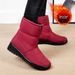 Large Size Winter Warm Snow Boots Middle-aged And Elderly Women, Waterproof Lazy Shoes For Moms_vogvips.com