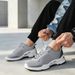 Men'S Breathable Knit Athletic Shoes - Comfortable, Shock-Absorbing, Non-Slip Lace-Up Running Shoes, All-Season Mid-Top, For Jogging And Walking, Athl_vogvips.com