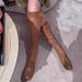 Sheepskin Version ~ Wrinkled Pile For Women With Belt Buckle, Pointed Toe, Chunky Heel, High Tube, Over-the-Knee Long_vogvips.com