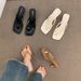 French Style Fairy Shoes Summer Outdoor 2024 New Simple Toe Post High Heel Sandals_vogvips.com