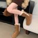 2025 Winter New Style Horn Buckle Thick-Soled For Women, Sheepskin Integrated, Non-Slip, Thickened, Northeast Snow_vogvips.com