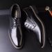 Men's Classic Brogue Leather Shoes Formal Business Wedding Shoes Pointed Toe Oxford_vogvips.com