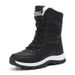 Women's Winter Snow Boots With Fleece Lining, Non-Slip TPU Sole, Mid-Calf Height For Warmth And Traction In Cold Weather Travel Warm Cotton Shoes_vogvips.com