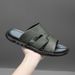 Large Size Fashinew Nnew-Slip Wear-Resistant Casual Newe-Word Slippers Leather Sandals Men's Outdoor Wear_vogvips.com