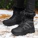 Sports Snow Boots For Women With Fleece Insulation, Midsole Women's Cotton Boots, Skiing And Hiking Shoes_vogvips.com