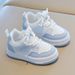 Boys Casual Board Shoes New High Top Girls Small White Shoes Soft Soled Baby Shoes_vogvips.com