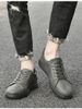 Men's Shoes Board Shoes Men's Cowhide Hollow Breathable Trendy Lace-up Retro Men's Casual Shoes_vogvips.com