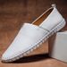 Cross-border Large-size 49, Perforated Loafers, Men's Top-grain Slip-on Hollow Leather Shoes, Size 50, Available For_vogvips.com
