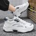 Spring New Breathable Mesh Men's Versatile Little White Thick Sole Sports And Casual Dad Trendy Shoes_vogvips.com