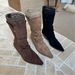 Wedge Heel Long For Women 2025 Autumn Winter New Pointed Toe Riding Lace Convertible Over-the-Knee High Boots_vogvips.com