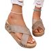 Cross Platform Slippers With Open Toe Muffins And Beach Shoes_vogvips.com