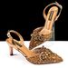 Women's pointed high heels, rhinestones and coral stones, fashionable and elegant party style_vogvips.com