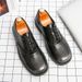ShoeVault 2025 New Color-Washed Men's Leather Pointed Toe British Style Derby Shoes Casual Business Formal Lare Size Groom_vogvips.com