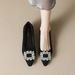 Gentle Pointed Single Shoes Fairy Wind Water Diamond Shallow Mouth Beanie Shoes Soft Sole_vogvips.com