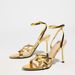 Women's Square-toed Fashion Chunky Heel High-heeled Sandals With Leaf Accents, Suitable For Daily Commuting, Versatile,_vogvips.com