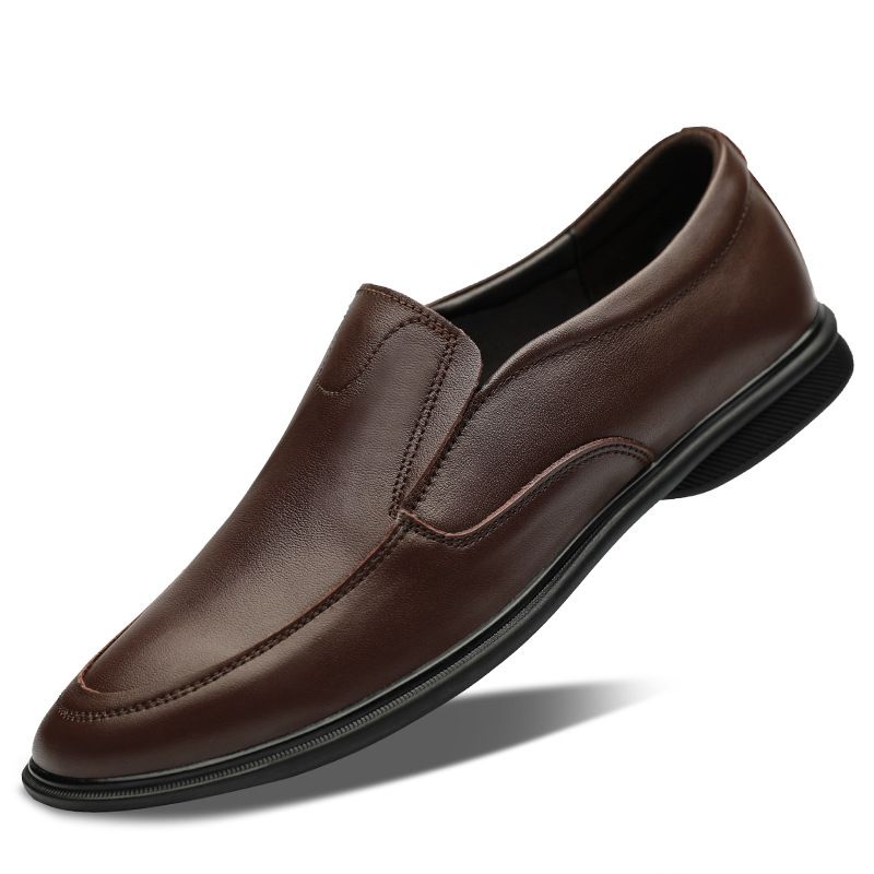 Men's Casual Leather Shoes Men's Shoes Overfitting Soft-soled Loafers Men's Shoes Trend_vogvips.com