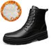Men's Fur Boots Tooling Shoes Outdoor Martin Boots Mid-top Leather Boots Non-slip Casual Men's Shoes_vogvips.com