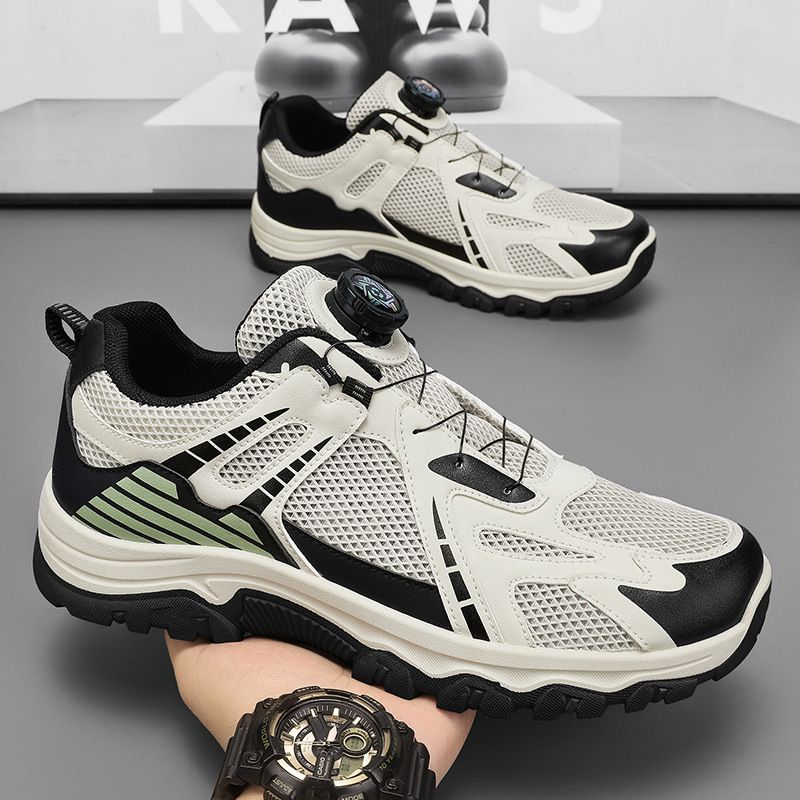 Hiking Shoes Men's Shoes Hollow Mesh Shoes Men's Non-slip Wear-resistant Sports Shoes Casual Dad Shoes Men_vogvips.com