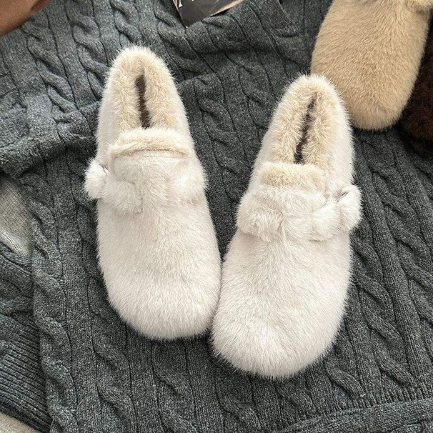 Fleece-Lined Casual For Women 2025 New Winter Thick-Soled Warm Height-Increasing Snow Boots Thickened Furry_vogvips.com