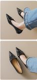 Pointed Single Shoes Women's Low Heel Shallow Mouth Niche Pleated Ladyshoes Temperament Shallow Mouth Commuting Women's Shoes_vogvips.com