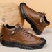 European Warm Series New Autumn Winter Fleece Lined Thickened Snow Boots British Style Slip-On Casual Men's Leather Cotton Shoes_vogvips.com