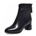 ShoeVault Soft Short Women, Chunky Pointed Toe, Elegant Mom Shoes, Mid Heel, Comfortable For Autumn And Winter, Fleece Lined_vogvips.com