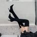 Over-the-knee Boots For Women, European And American Style, Slimming Effect, New Pointed Toe, Black High-tube Women's_vogvips.com