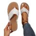 Women's Shoes Summer Flip Flops Women Fashion Flat Bottom Stitching Edge Clip Toe Beach Shoes Fisherman Sandals Women_vogvips.com