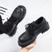 Euro Step New Business Formal Casual British Brogue Black Height-Increasing Men's Thick-Soled Leather Shoes Big Toe_vogvips.com