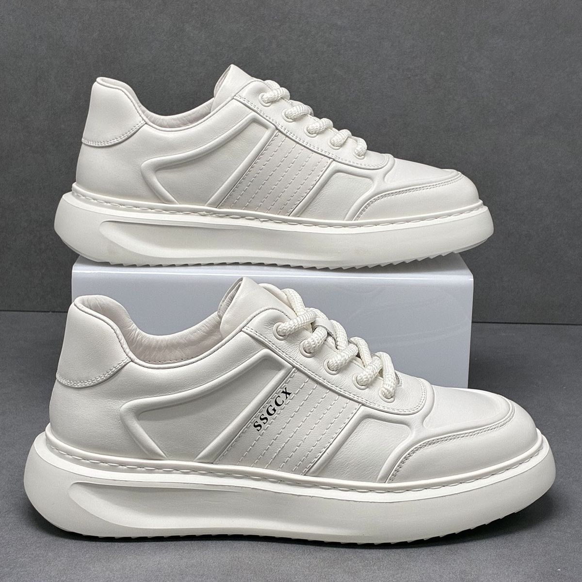 2025 New Thick-Soled Autumn Genuine Breathable Trendy Versatile Youth Sneakers Men's Low-Top Casual Leather Shoes_vogvips.com