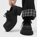 ShoeVault Derby Paris Same Style Big Toe British Casual Thick Sole Height Increasing Black Fashion Low-top Leather Boots Men's_vogvips.com