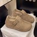 2025 Vintage Internal Height Increase Slip-On Flat Full-Cover Shoes For Women New Fleece-Lined Warm Casual_vogvips.com