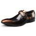 Men's Monk Business Square Formal Casual Shoes Low-top Polished Leather Buckle Slip-on Large Size Flat Toe_vogvips.com