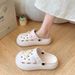 Cute Cartoon Smiling Cat Thick-Soled Clogs For Women, Summer 2025 New Model, Outdoor Niche Non-Slip Beach Sandals_vogvips.com