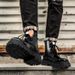 European Warm Series Martin New Autumn Winter British Casual Black Glossy Leather Men's Thick Sole Height Increasing Motorcycle Work Boots_vogvips.com