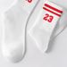 5/10/20 Pairs Men's Crew Socks, Number 23 Stripe Design, Anti-odor And Sweat Absorbent, Casual & Stylish_vogvips.com