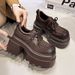 British Casual Small Leather Shoes Women's Big Head Small Comfortable Loafers_vogvips.com
